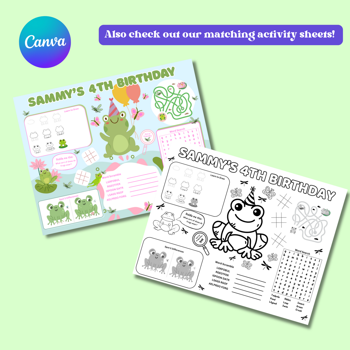Frog Editable Invitation, Hop On Over Birthday Invite, Froggy Birthday Party, Cute Frog Invite Digital Template, Instant download