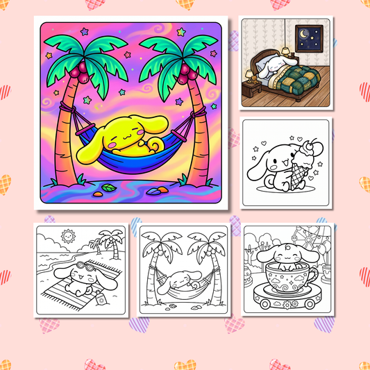 Kawaii Cinnamoroll: Cozy & Cute Coloring Book