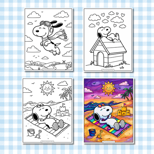 Little Snoopy: Cozy & Cute Digital Coloring Book (PDF)