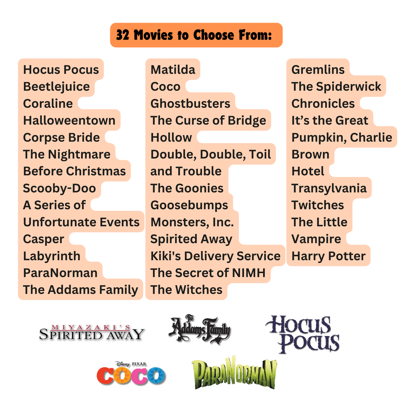 Halloween Dinner and a Movie Night Menus & Tickets, 30+ Halloween Movie Night Ideas for Family Movie Night, Kid Friendly Editable Menus