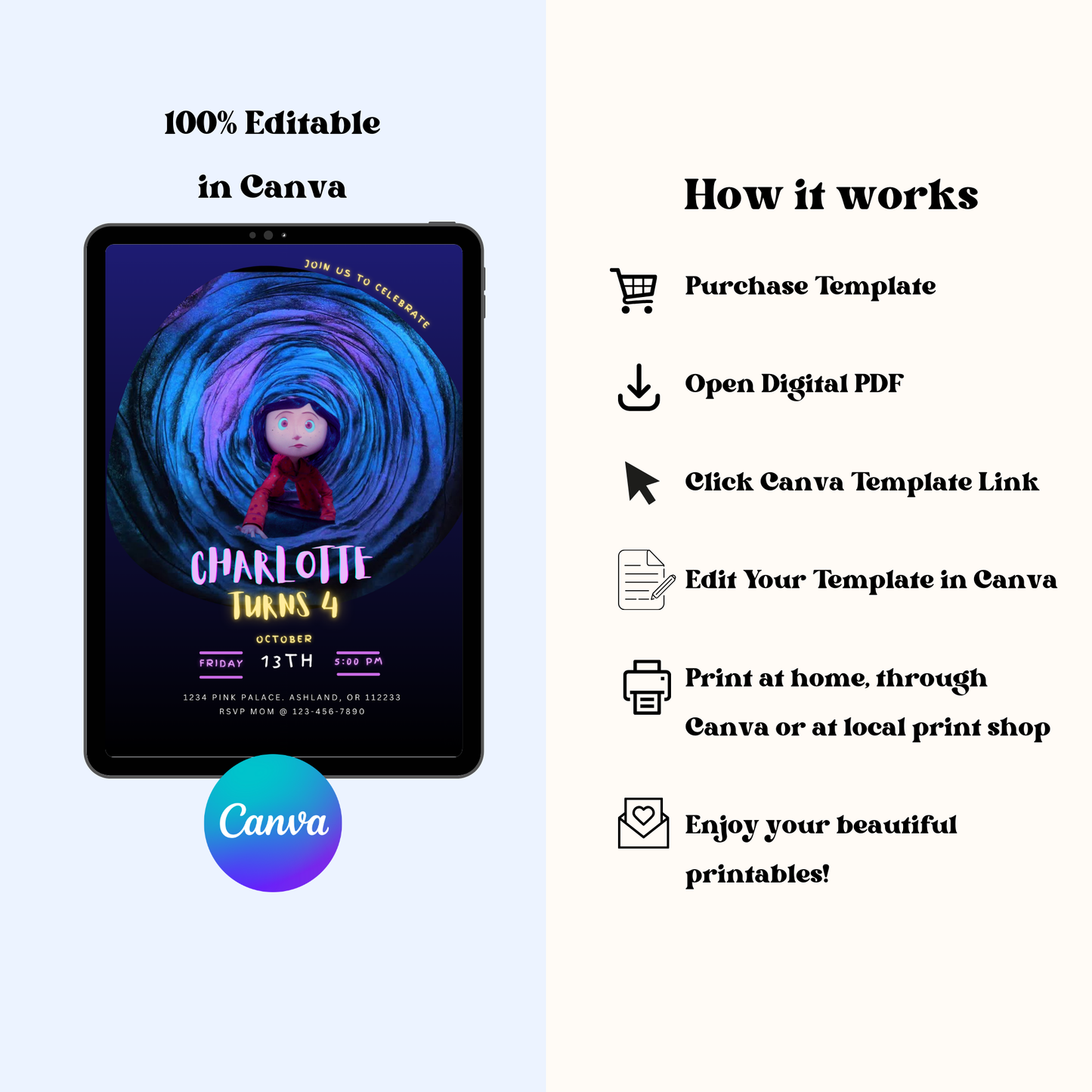 Coraline Birthday Party Bundle | Instant Download | Print at Home