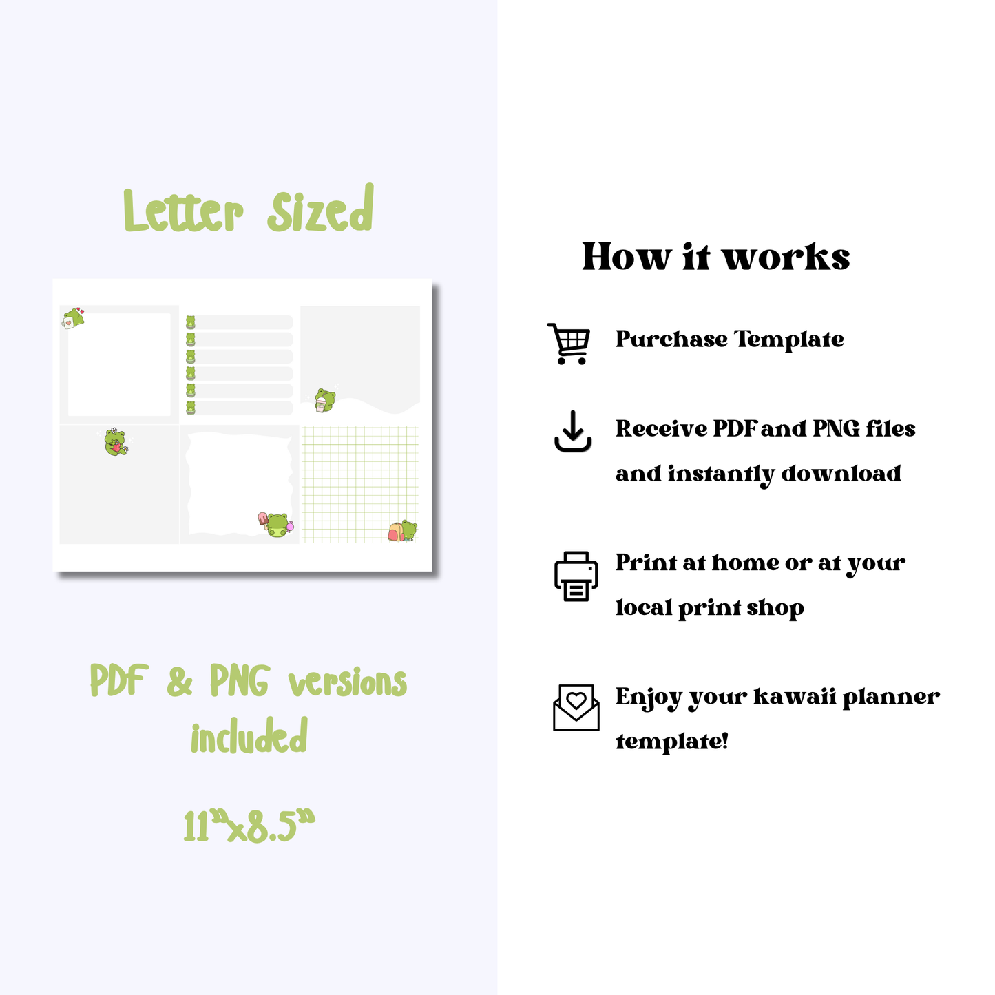 Cute Frog Memo Notes | Printable | Instant Download
