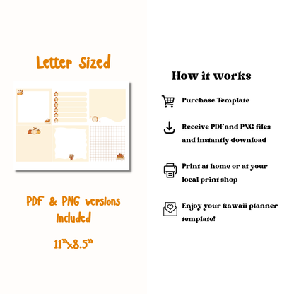 Pumpkin Season Memo Notes | 6 Cozy Fall Digital & Printable Sticky Notes