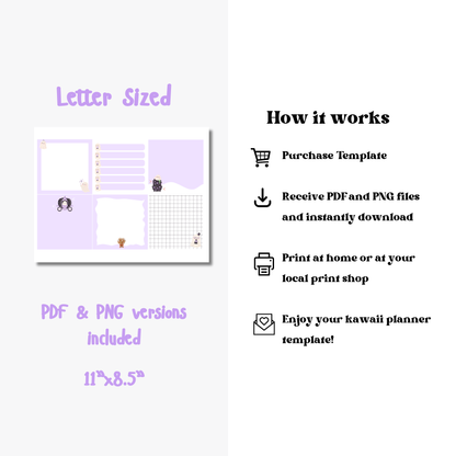 Kawaii Ghost Sticky Notes | Cute Digital & Printable Memo Notepad Sheet