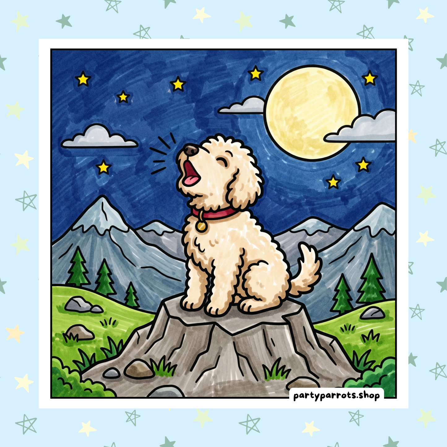 Kawaii Doodles: Cozy & Cute Golden Doodles & Puppies Coloring Book