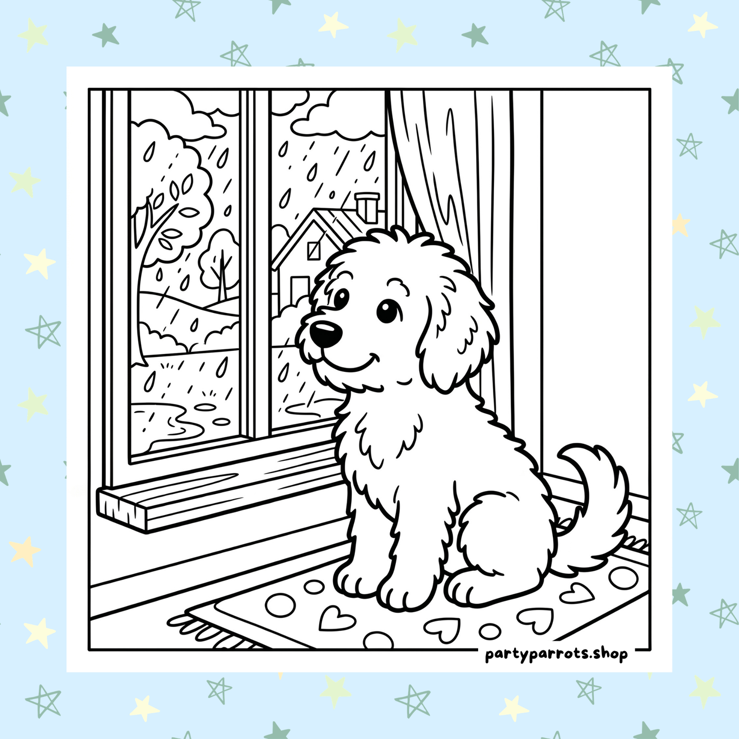 Kawaii Doodles: Cozy & Cute Golden Doodles & Puppies Coloring Book