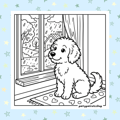 Kawaii Doodles: Cozy & Cute Golden Doodles & Puppies Coloring Book