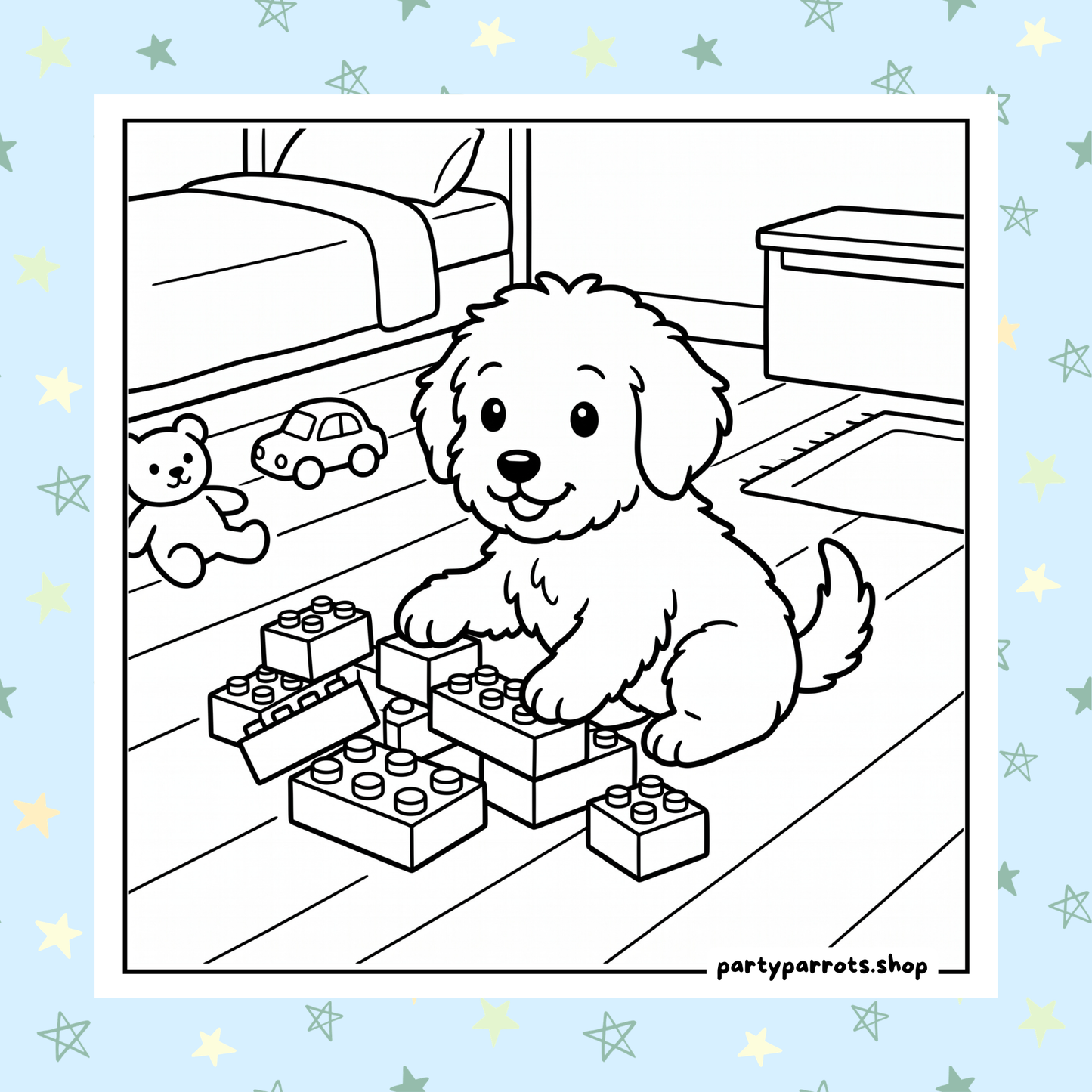 Kawaii Doodles: Cozy & Cute Golden Doodles & Puppies Coloring Book