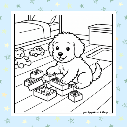 Kawaii Doodles: Cozy & Cute Golden Doodles & Puppies Coloring Book