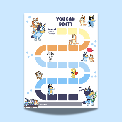 Bluey Reward Chart (English & French) Instant Download