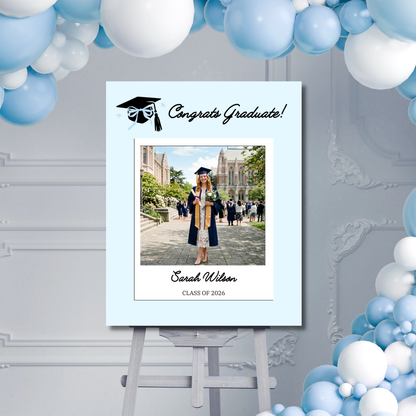 Blue Graduation Welcome Poster 16x20 Instant Download