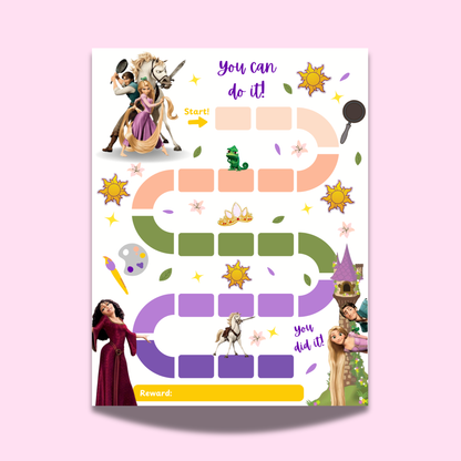 Princess Rapunzel Reward Chart Instant Download