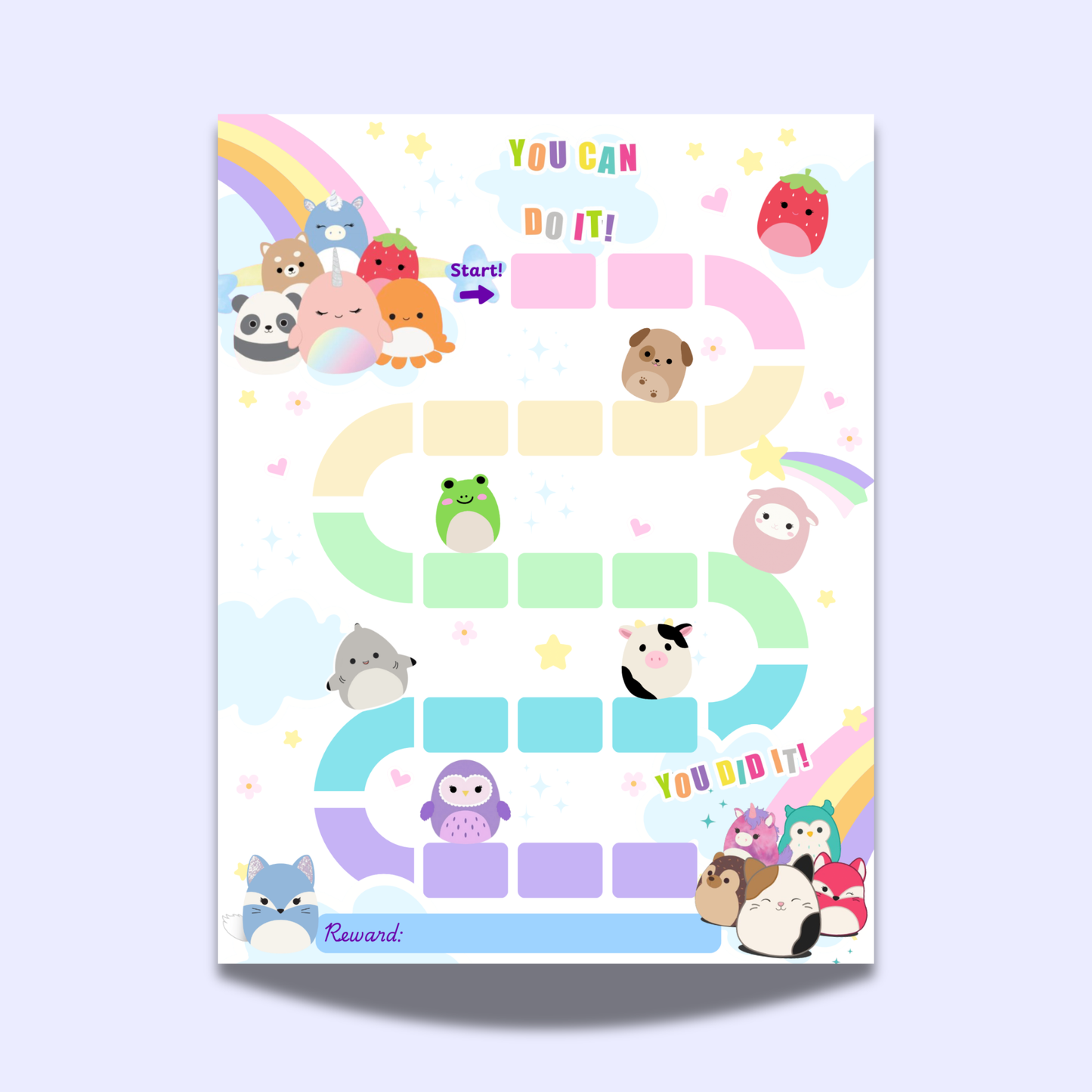 Squishmallow Reward Chart Instant Download