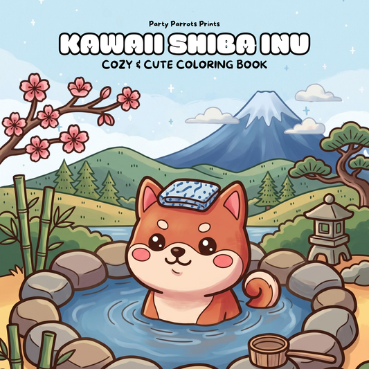 Kawaii Shiba Inu: Cozy & Cute Shiba Dogs & Puppies Coloring Book