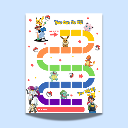 Pokemon Reward Chart Instant Download
