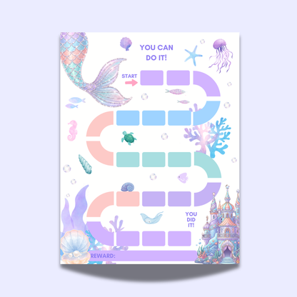 Mermaid Reward Chart for Kids | Printable Potty Training & Behavior Chart