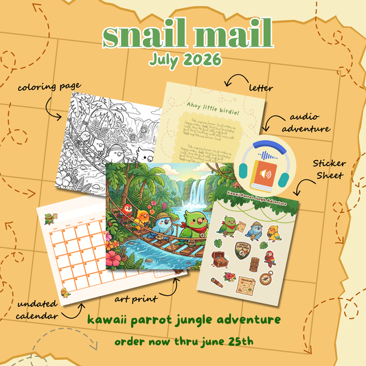 Kawaii Parrot Snail Mail Subscription