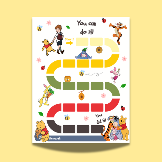 Pooh Bear Reward Chart Instant Download