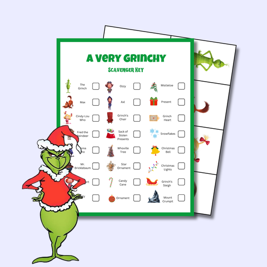 Grinchmas Christmas Scavenger Hunt Game (Digital Download)
