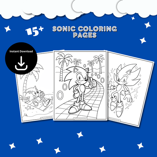 Sonic Coloring Book Instant Download PDF