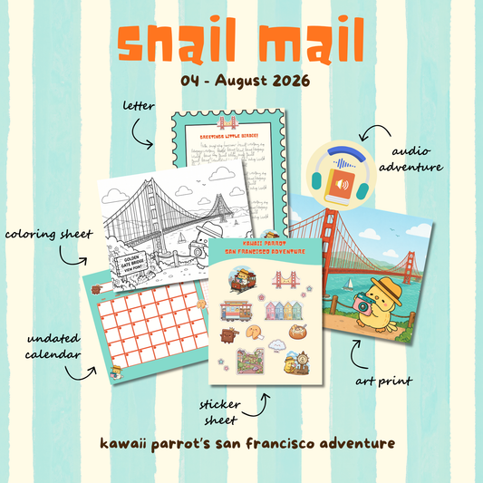 Kawaii Parrot Snail Mail Subscription