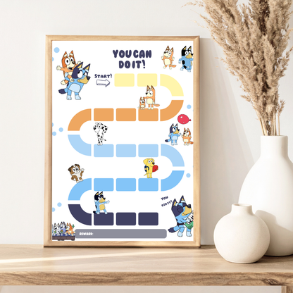 Bluey Reward Chart (English & French) Instant Download
