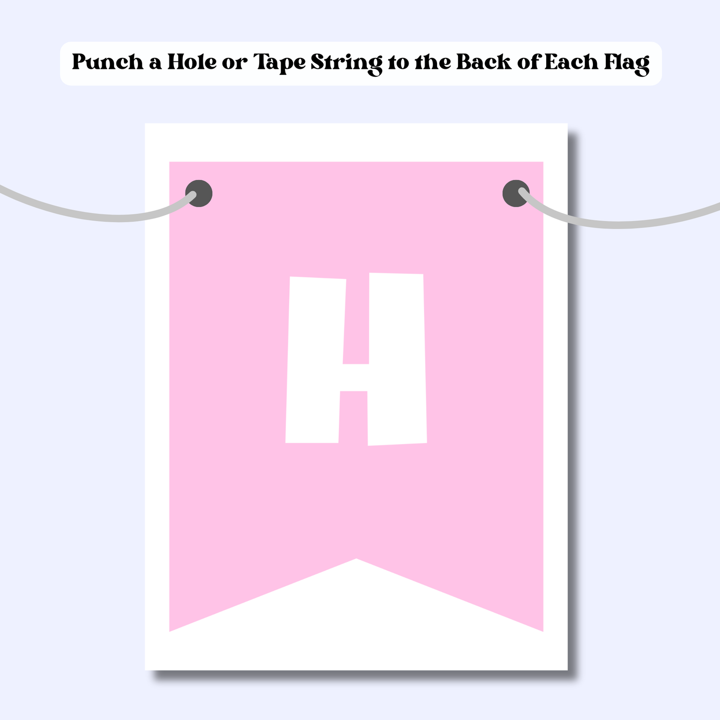Pastel Ombre Birthday Bunting Banner | Instant Download | Printable