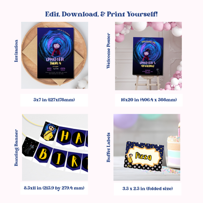 Coraline Birthday Party Bundle | Instant Download | Print at Home
