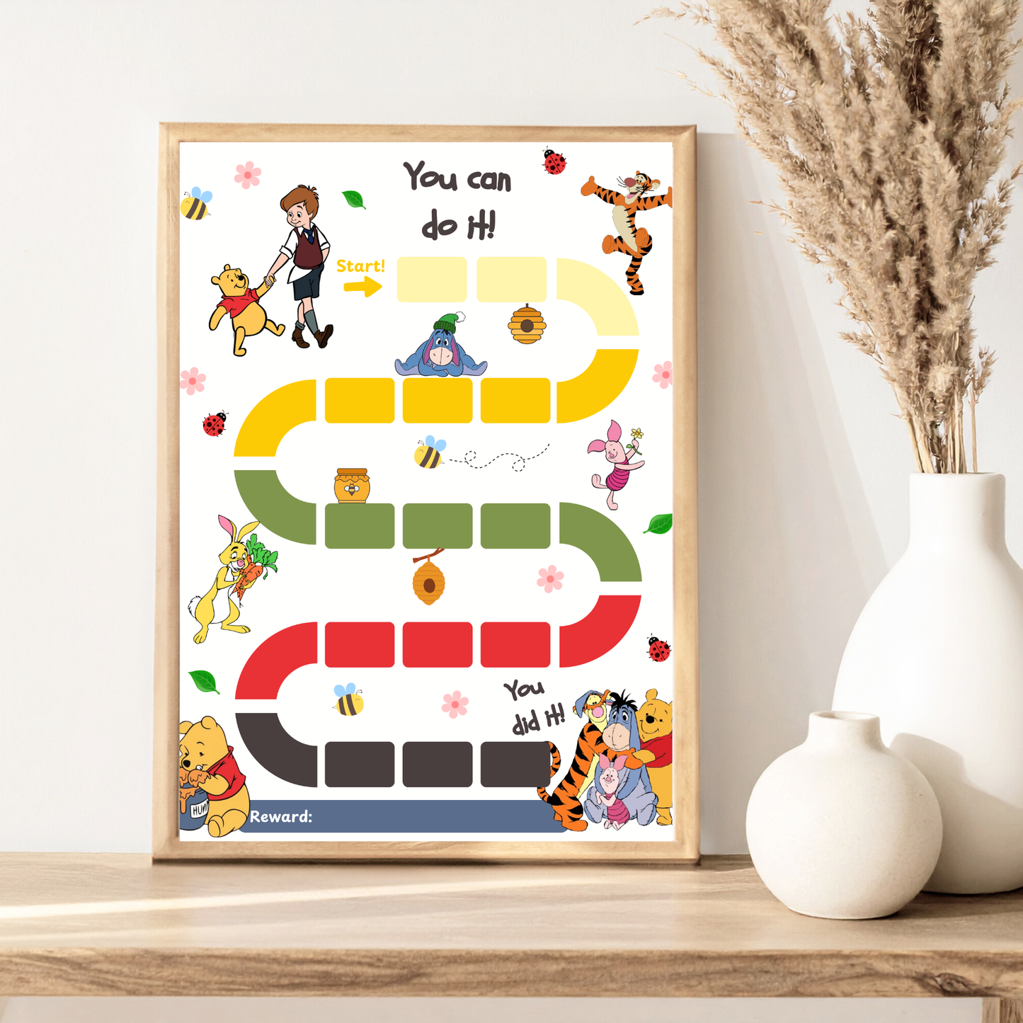 Pooh Bear Reward Chart Instant Download