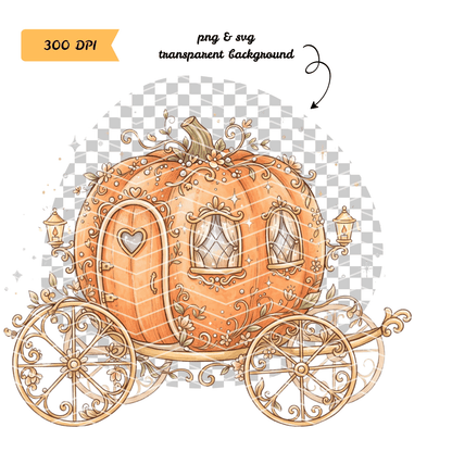 Cinderella Storybook Clipart Bundle | 22 Kawaii Fairytale PNG & SVG Digital Files