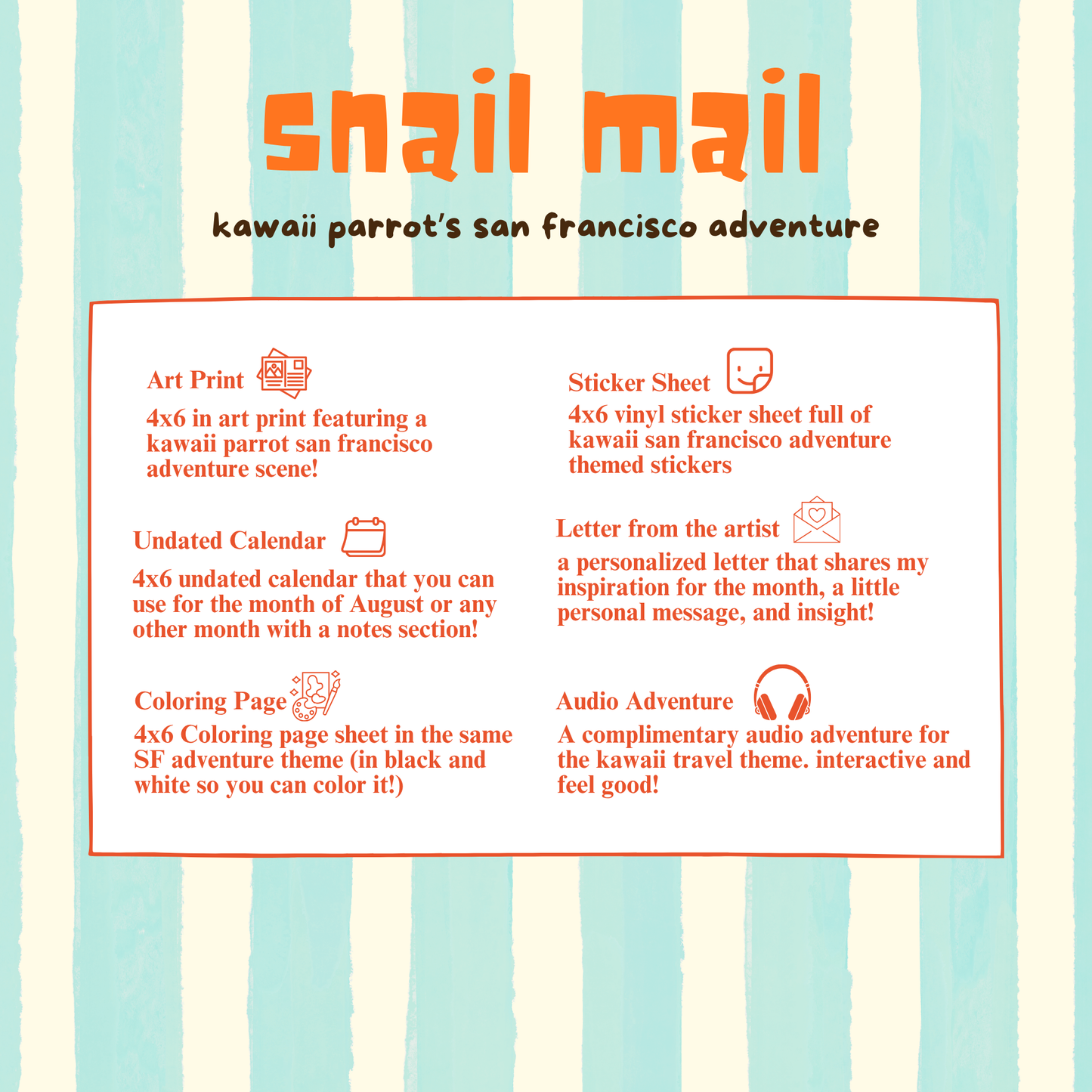 Kawaii Parrot Snail Mail Subscription