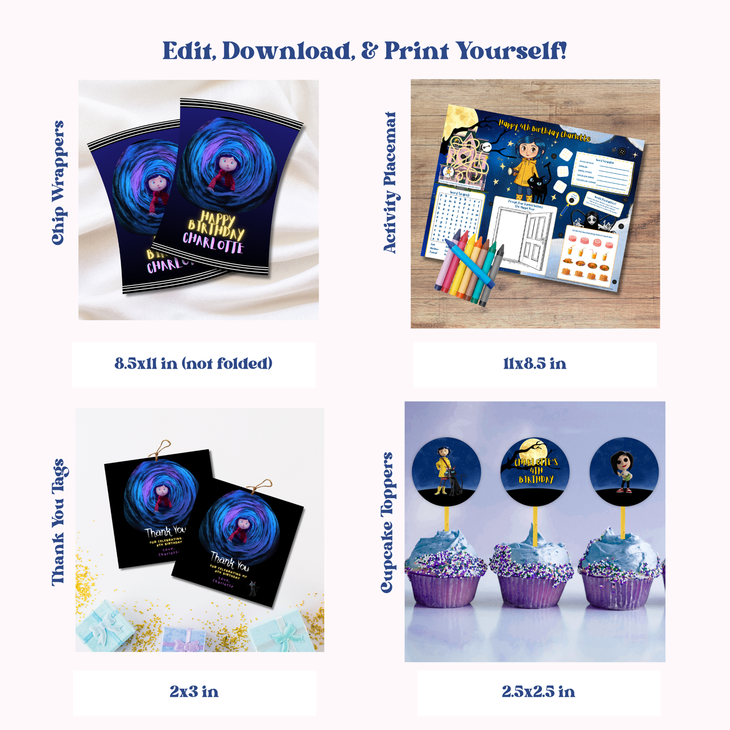 Coraline Birthday Party Bundle | Instant Download | Print at Home