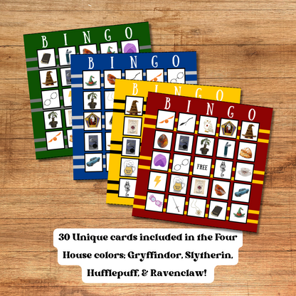 Wizard's Bingo, Potter Parody Party Game, Magical Wizarding World Tambola Activity