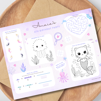 Mercat Birthday Activity Placemat In Color