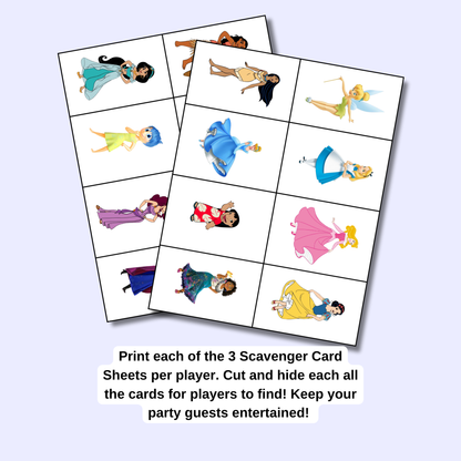 Disney Princess Scavenger Hunt Game (Digital Download)