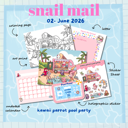 Kawaii Parrot Mail Club: June Bundle