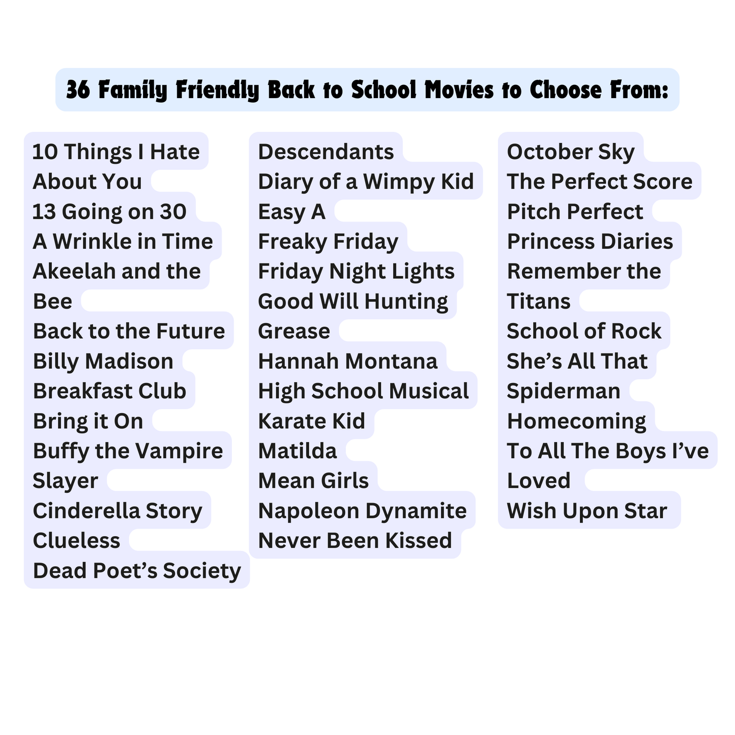 Back to School Movie Night Menus: 30+ Editable Family Dinner Ideas (Printable Canva Template)