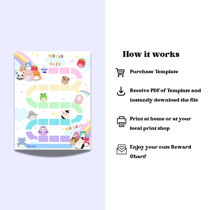 Squishmallow Reward Chart Instant Download