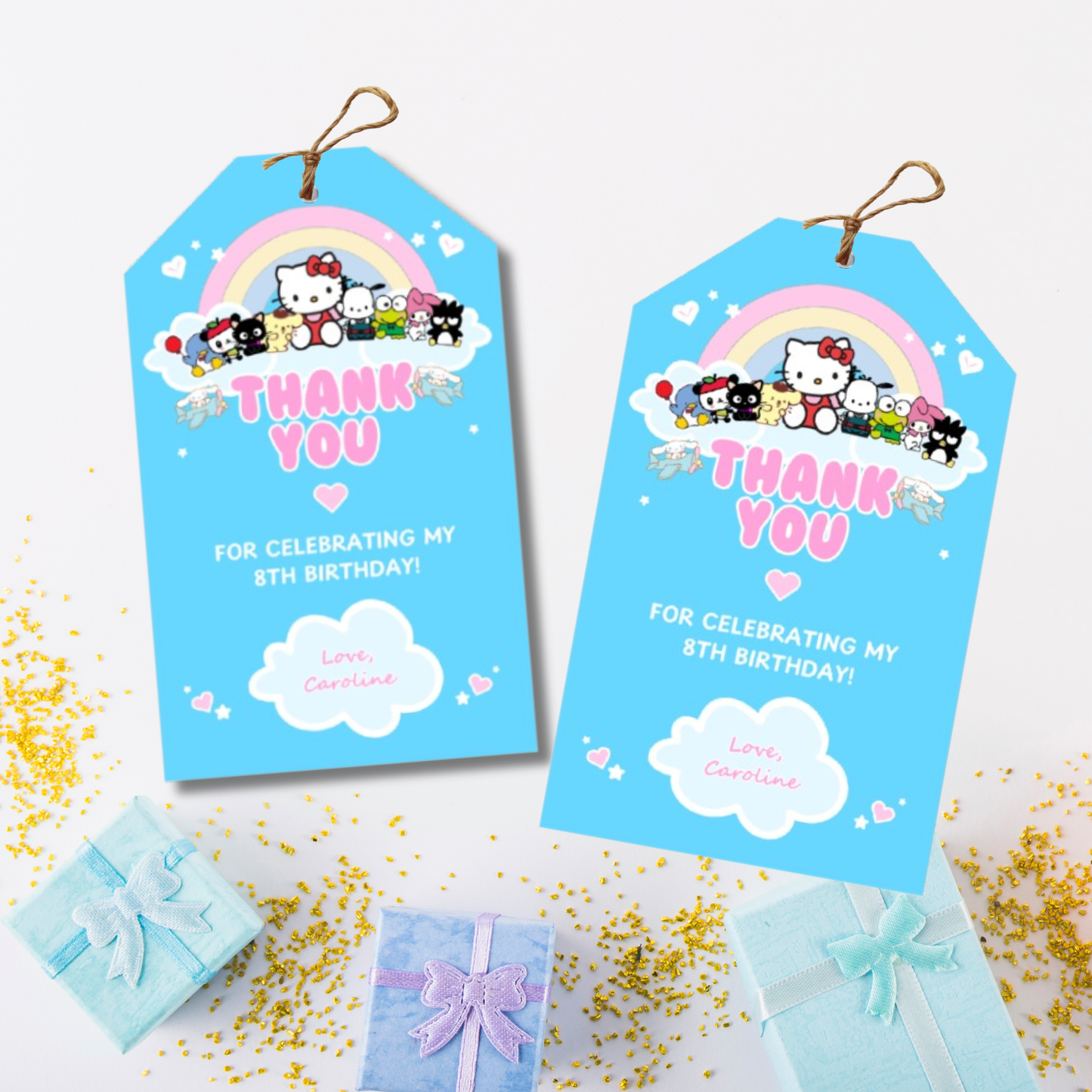 Hello Kitty & Friends Thank You Gift Tag Printable Template
