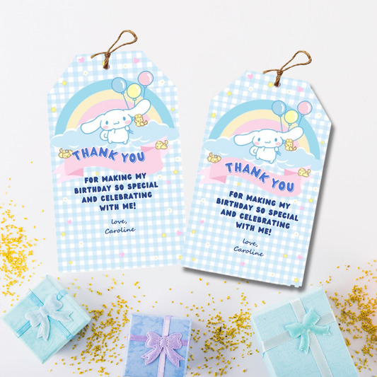 Cinnamoroll Thank You Gift Tag Printable Template