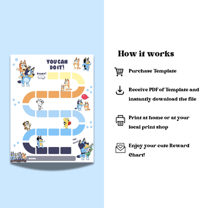 Bluey Reward Chart (English & French) Instant Download