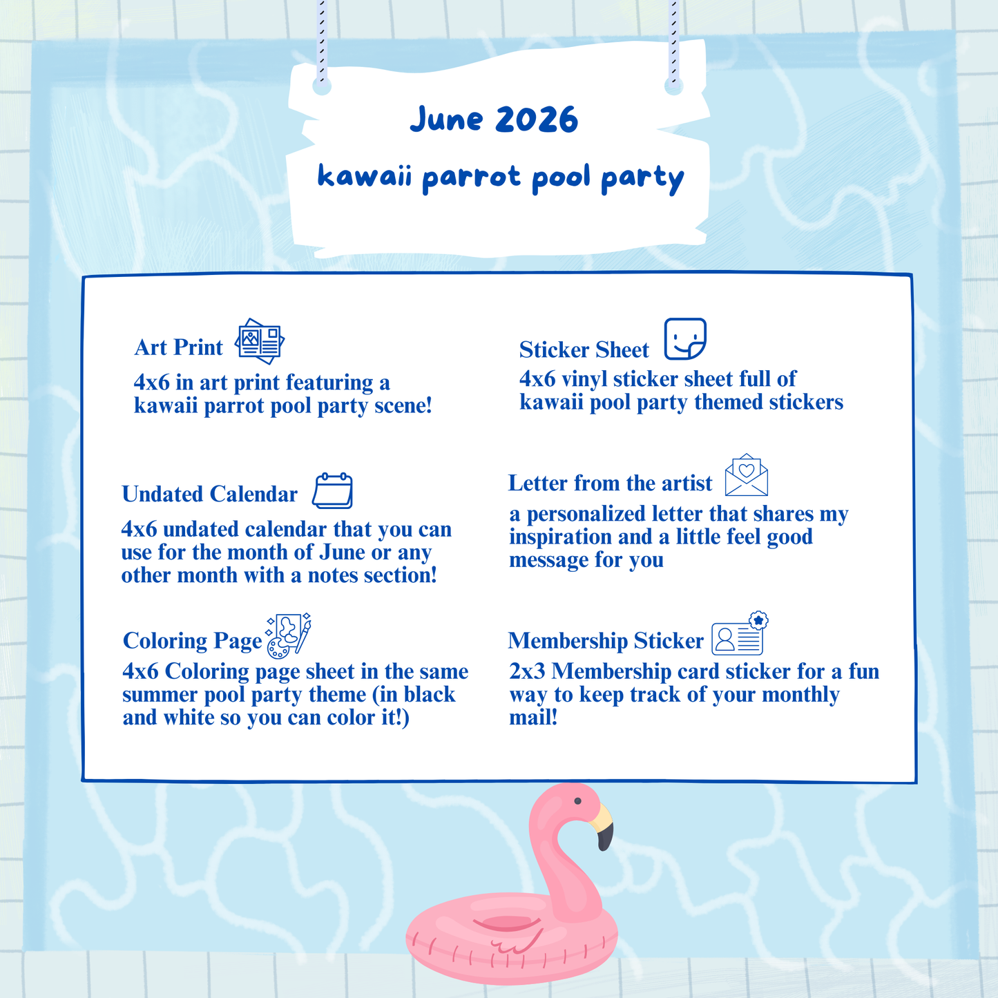 Kawaii Parrot Mail Club: June Bundle