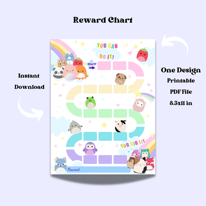 Squishmallow Reward Chart Instant Download