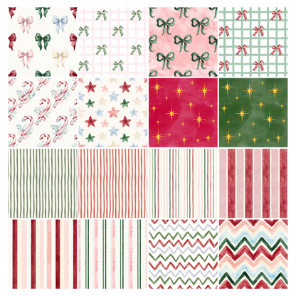 Whimsical Christmas Watercolor Paper — 51 Watercolor Christmas Digital Papers