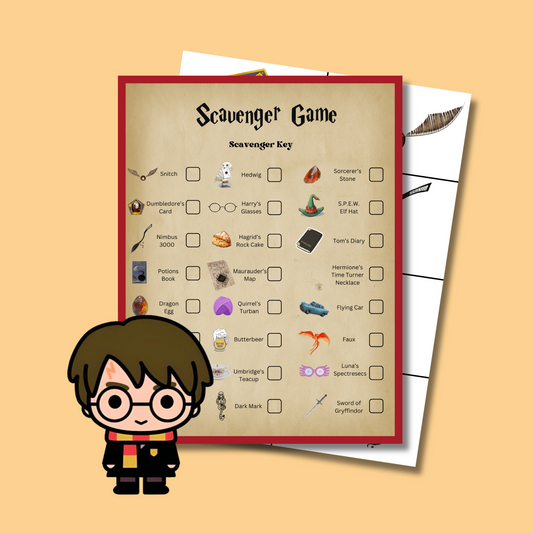 Magical Wizarding Scavenger Hunt Game, Potter Parody Birthday Party Game, Wizard Activity