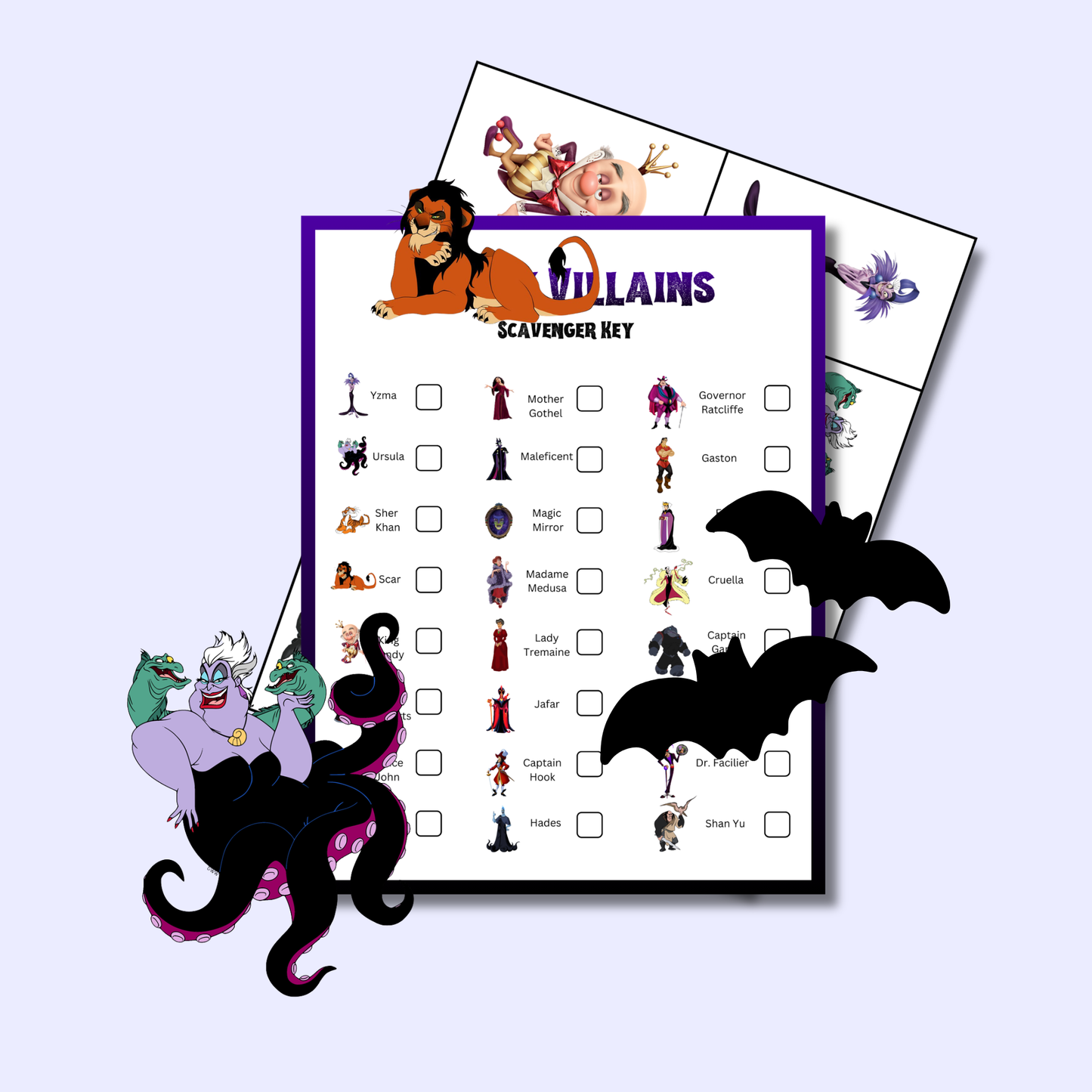 Disney Villains Scavenger Hunt Game (Digital Download)