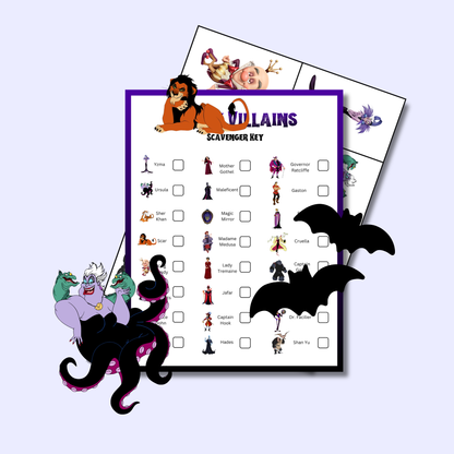 Disney Villains Scavenger Hunt Game (Digital Download)