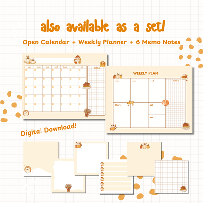 Pumpkin Season Weekly Planner | Aesthetic Digital & Printable Week Organizer