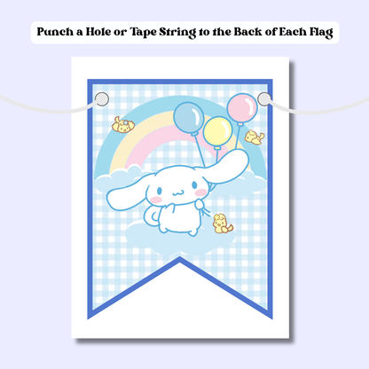 Cinnamoroll Birthday Bunting Banner | Instant Download | Printable