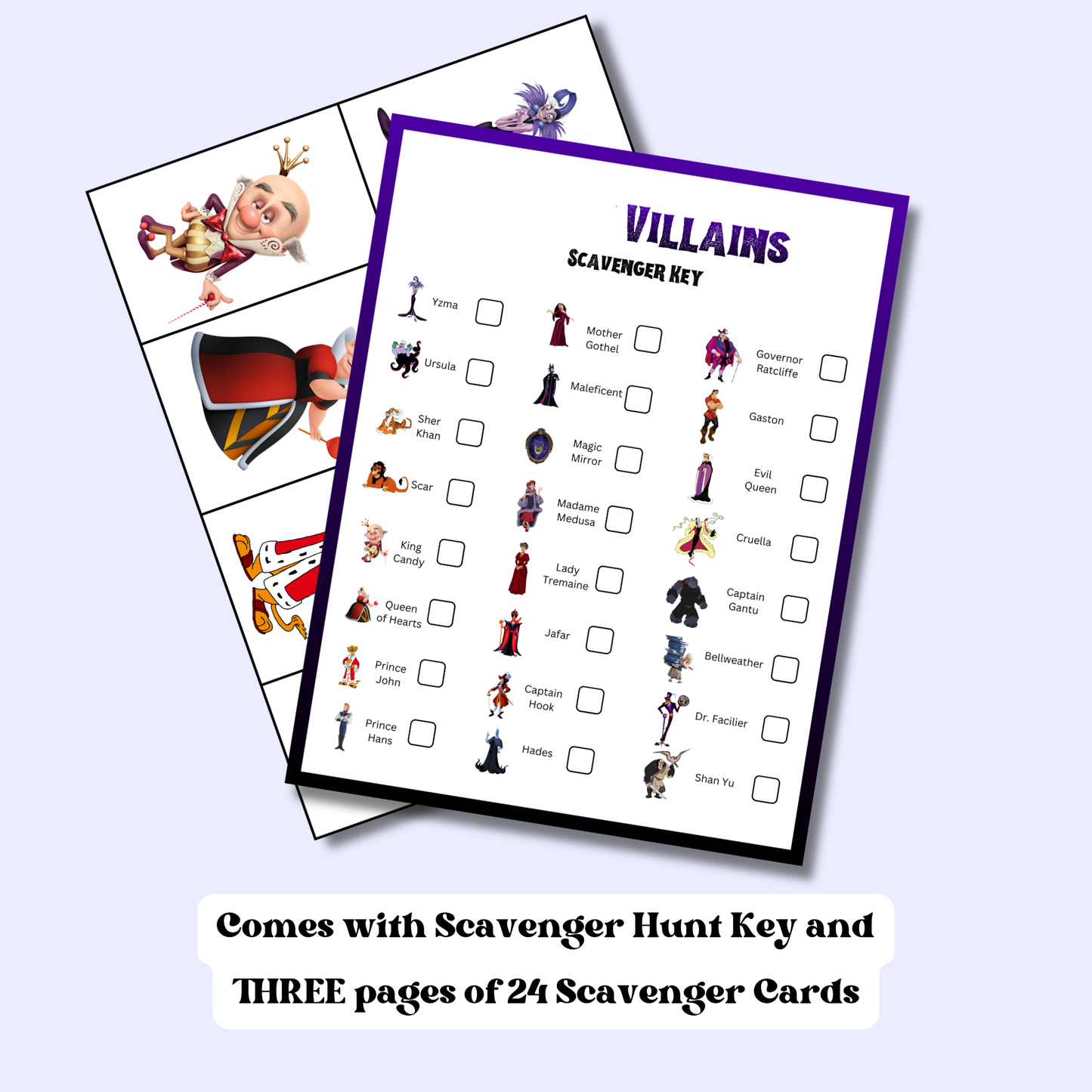 Disney Villains Scavenger Hunt Game (Digital Download)